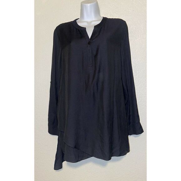 Soft Surroundings In‎ The Study Black Asymmetrical Layered Tunic Size XS - Picture 2 of 10